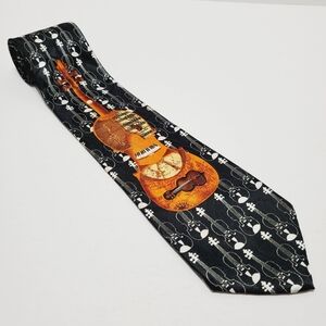 Steven Harris Violin Theme Men's Multicolor Necktie 57x3.75"